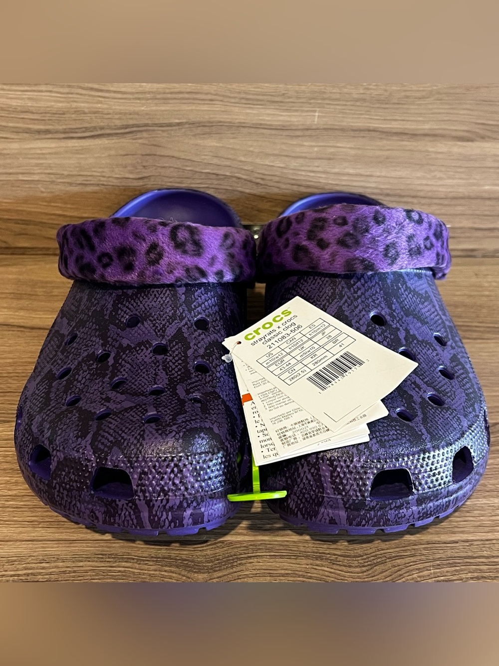 Crocs x Stray Rats Ultraviolet Classic Clogs M10/W12 - Rare HTF